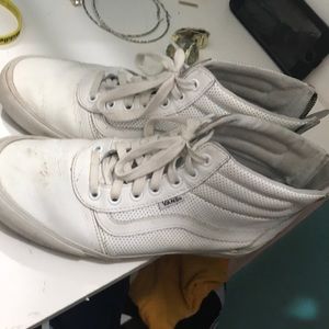 White leather vans